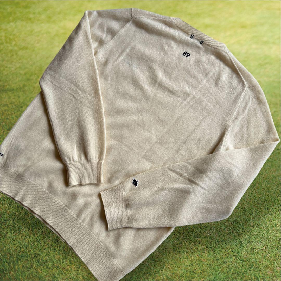 カシミヤ100% パーリーゲイツ　ニット　セーター　6 XL 白　アイボリー