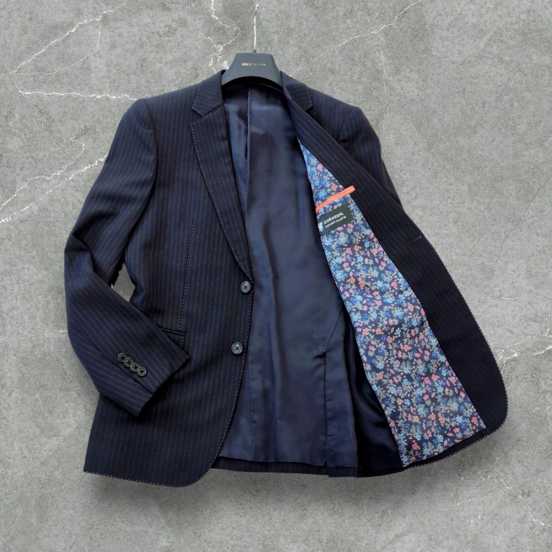 【未使用級】裏地ド派手　花柄　Paul Smith×DORMEUIL　日本製　M