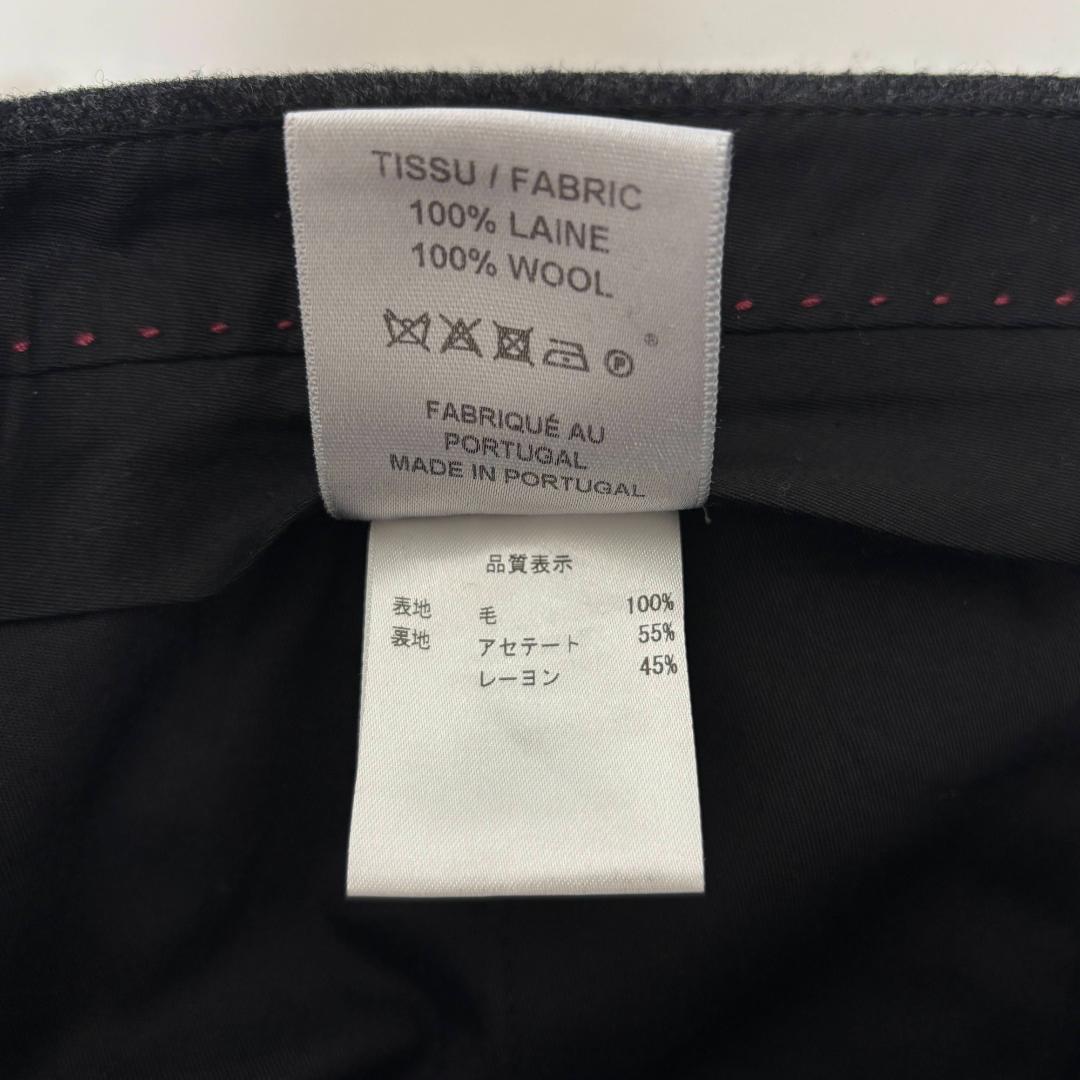 BERNARD ZINS BAC J フランネル パンツ チャコール 38