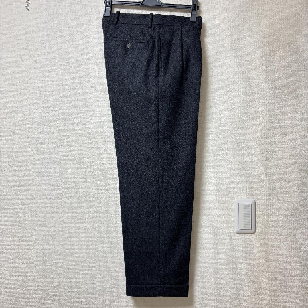 BERNARD ZINS BAC J フランネル パンツ チャコール 38