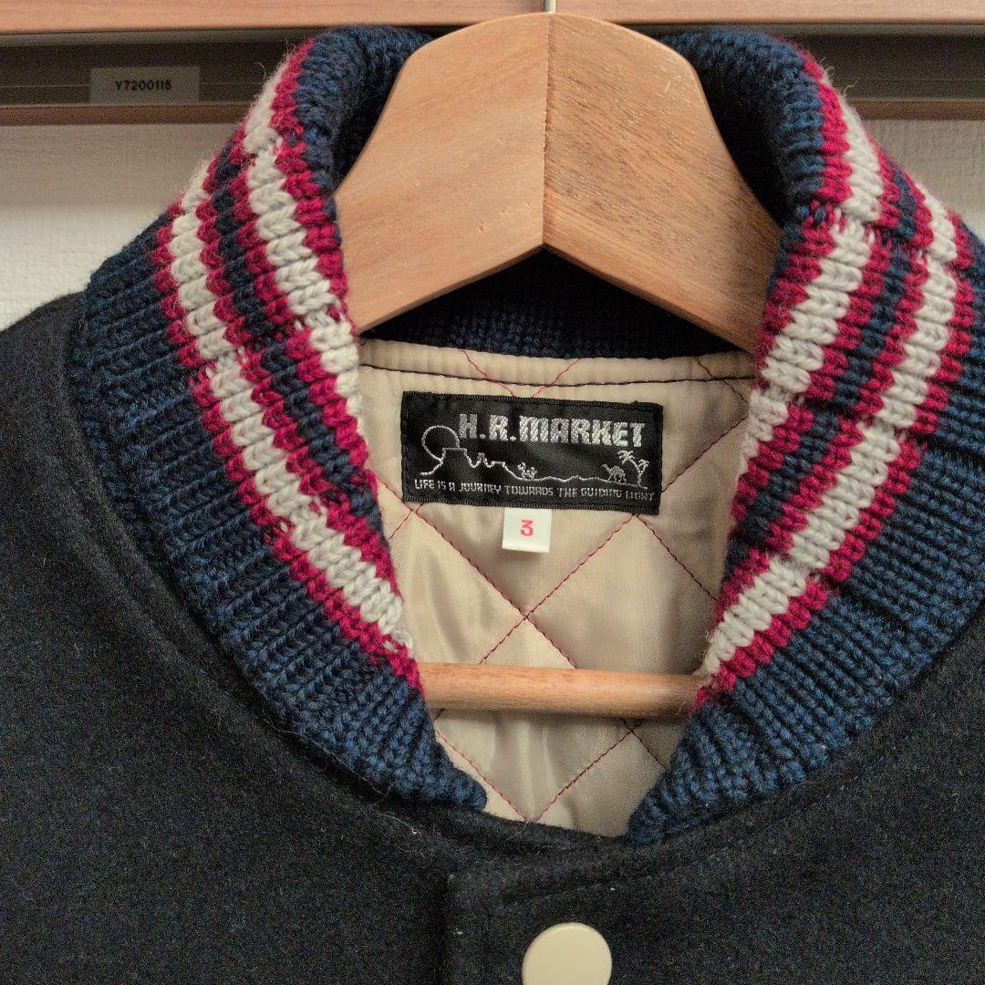 美品 ハリウッドランチマーケット 刺繍 ロゴ スタジャン サイズL