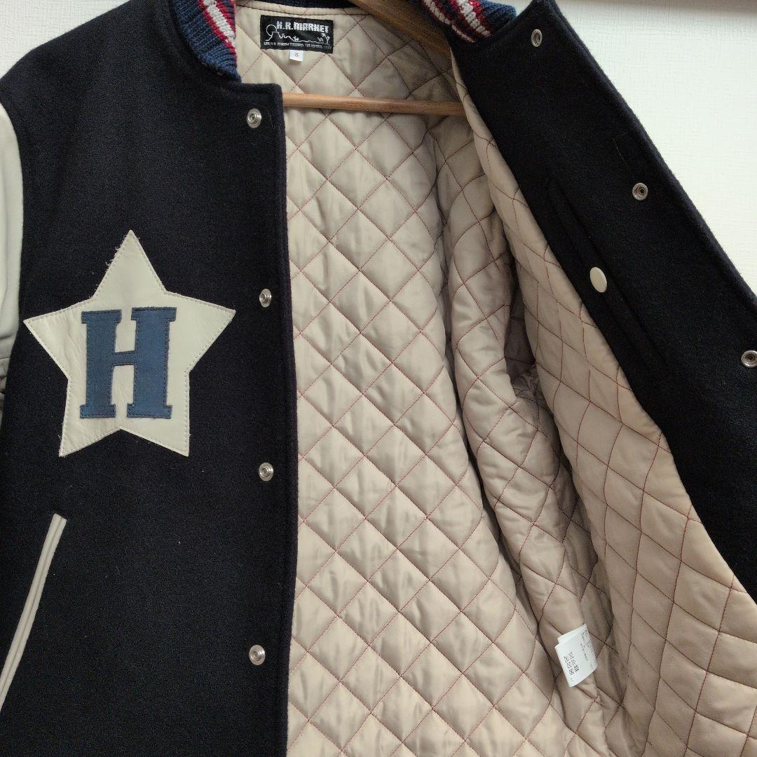 美品 ハリウッドランチマーケット 刺繍 ロゴ スタジャン サイズL