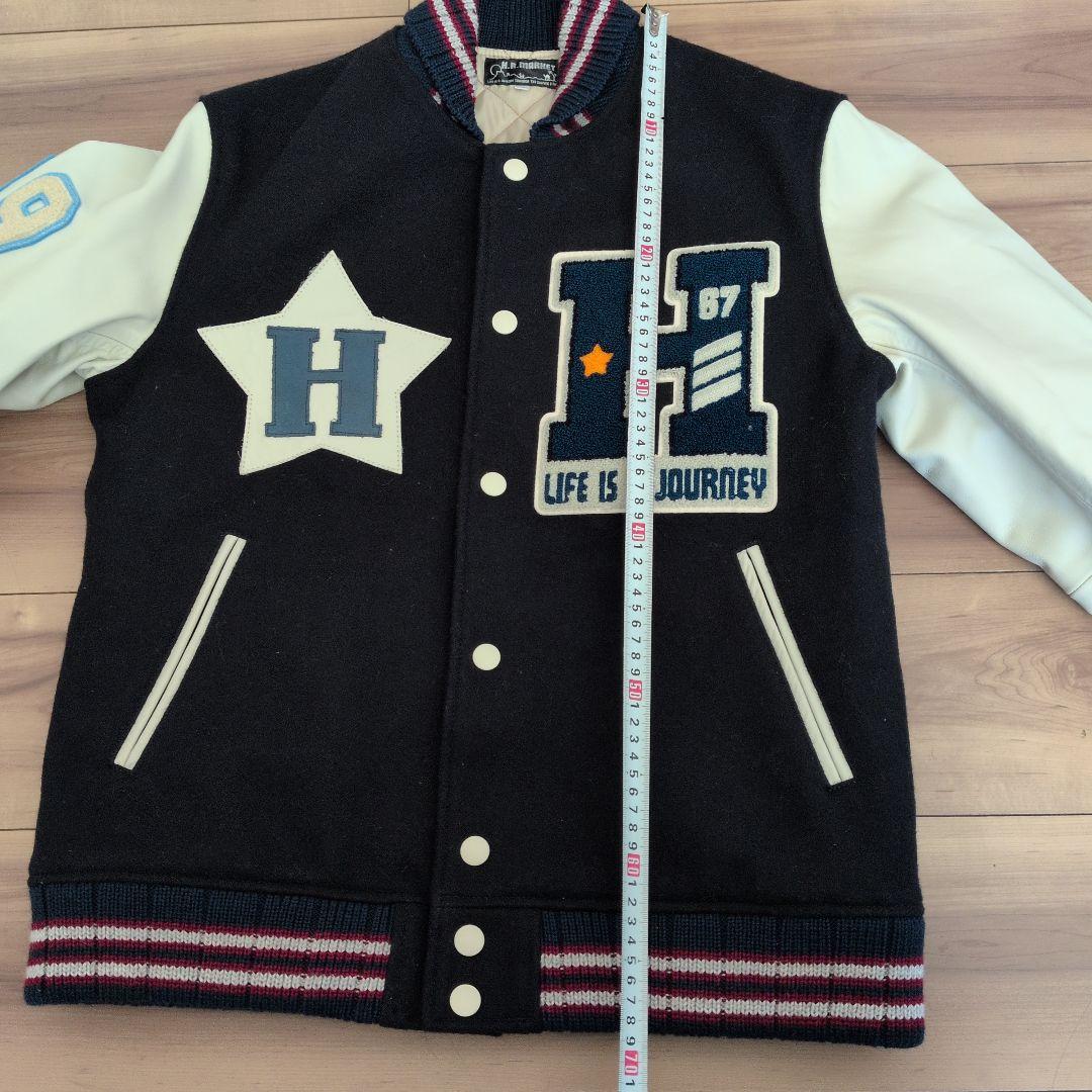 美品 ハリウッドランチマーケット 刺繍 ロゴ スタジャン サイズL