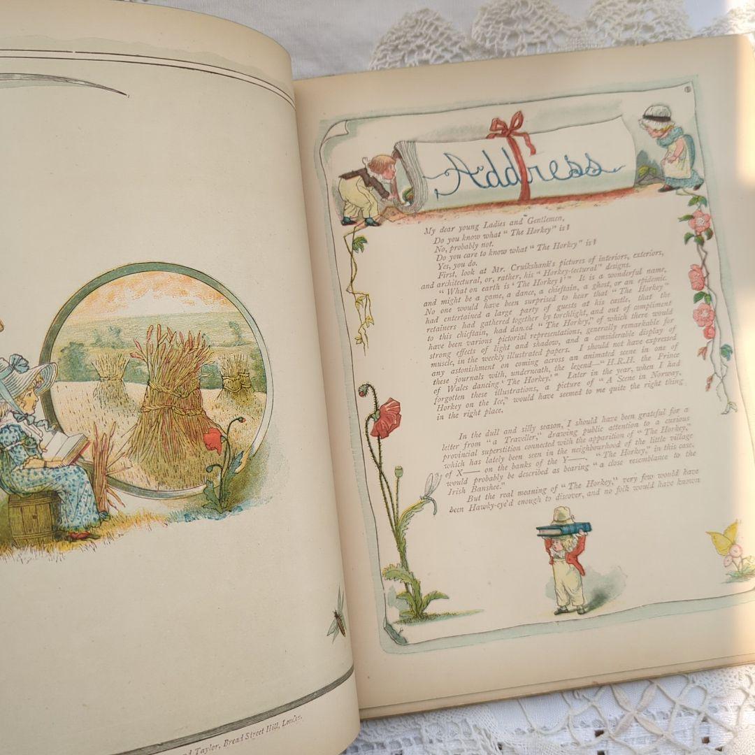 稀少1882アンティーク絵本 児童書 洋書古書 ヴンテージ ヴィクトリアン