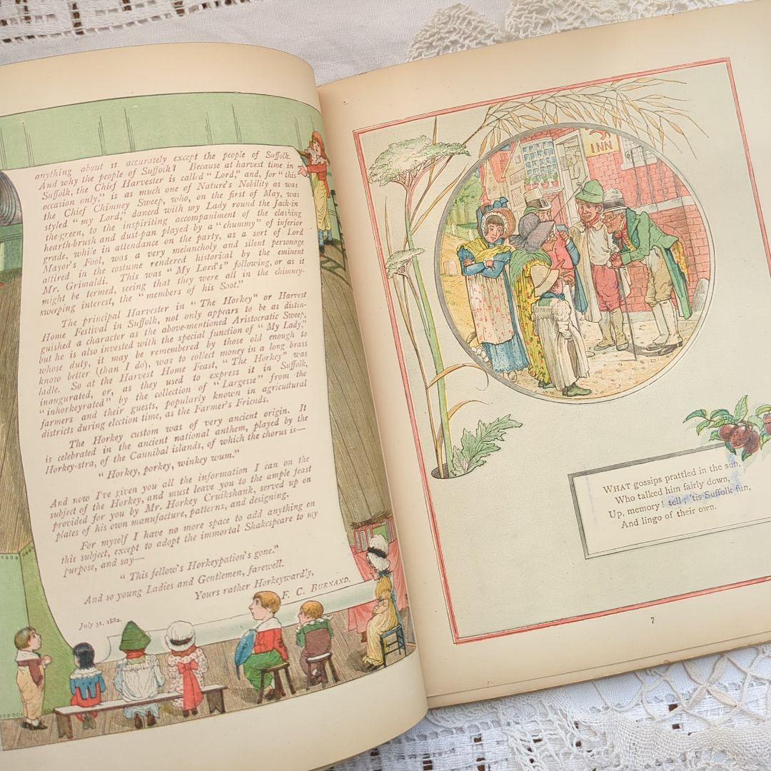 稀少1882アンティーク絵本 児童書 洋書古書 ヴンテージ ヴィクトリアン