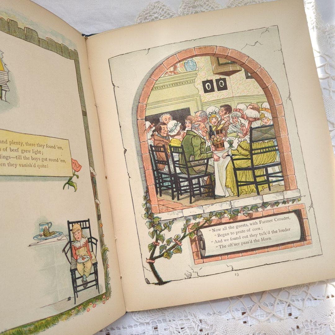 稀少1882アンティーク絵本 児童書 洋書古書 ヴンテージ ヴィクトリアン