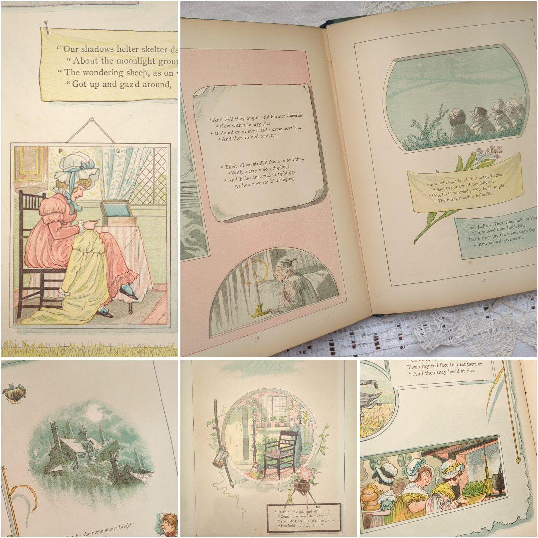 稀少1882アンティーク絵本 児童書 洋書古書 ヴンテージ ヴィクトリアン