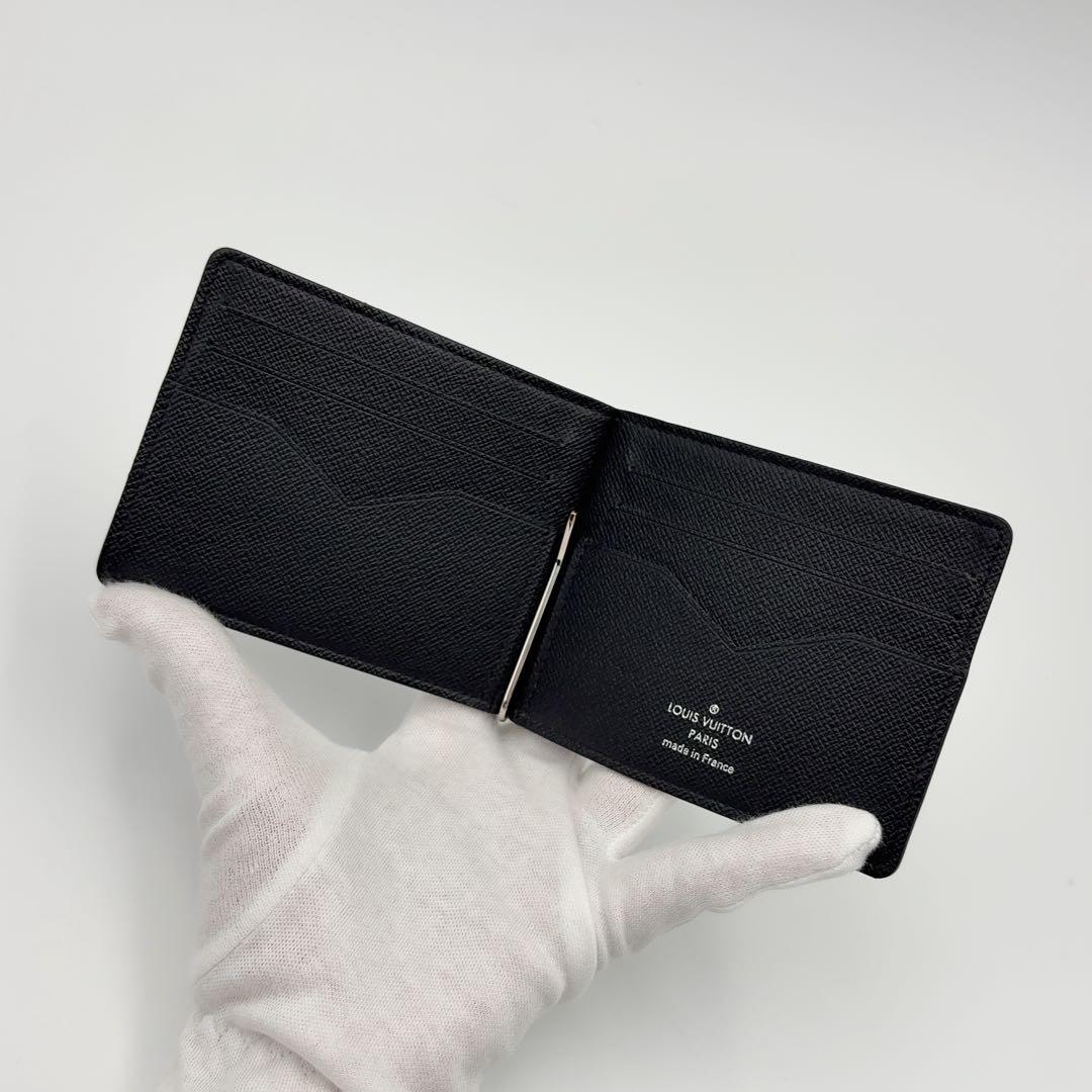 現行★ルイヴィトン ポルトフォイユ パンス タイガ マネークリップ 黒
