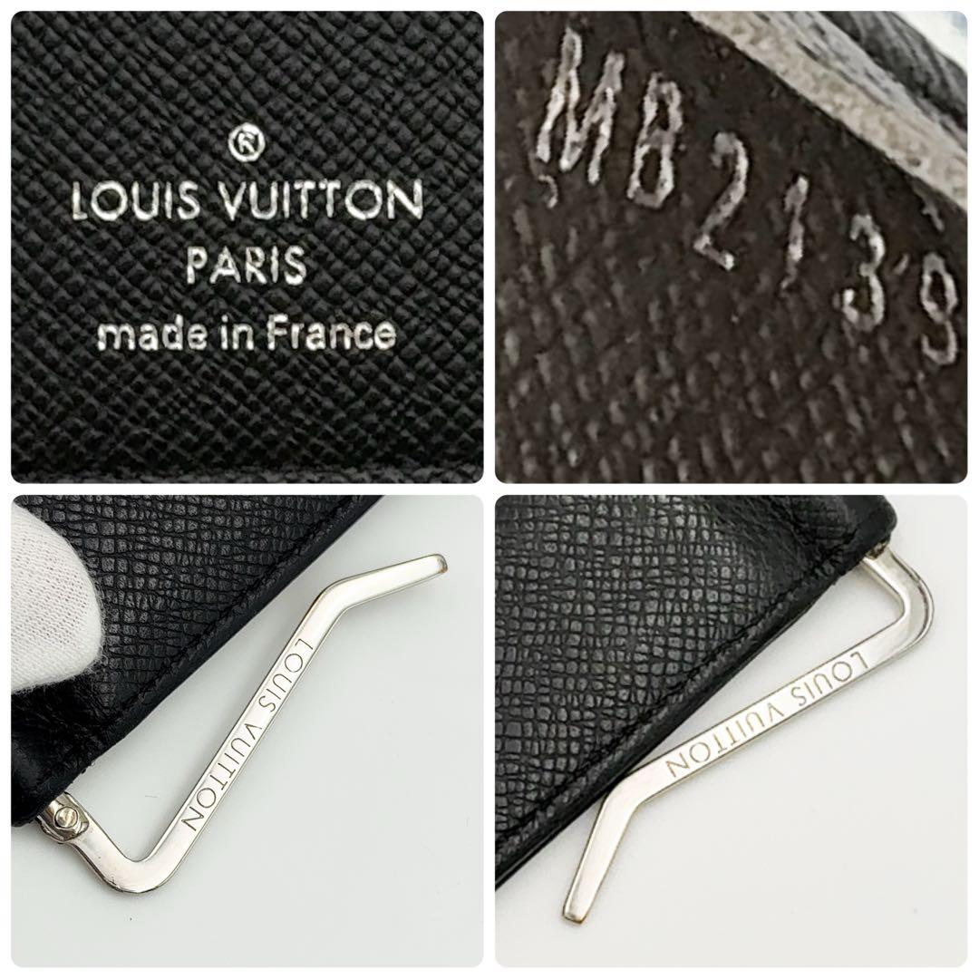 現行★ルイヴィトン ポルトフォイユ パンス タイガ マネークリップ 黒