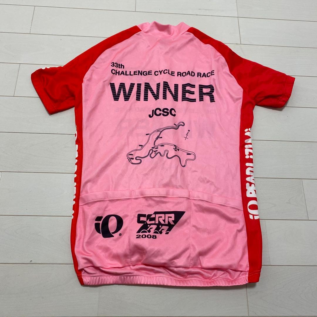 PEARL iZUMi サイクルジャージ L ピンク/赤 WINNER