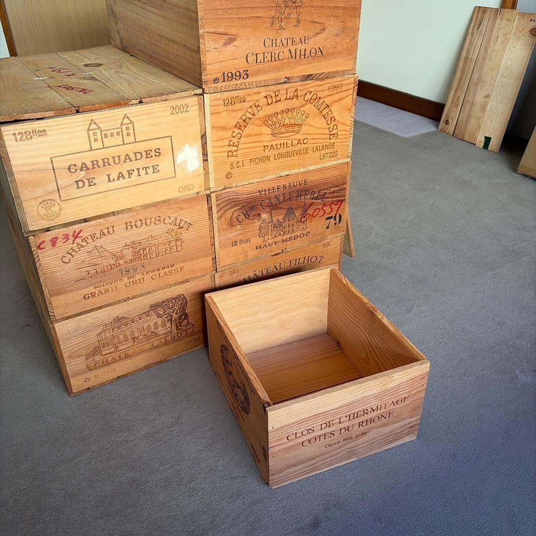 【東京都内10区限定お届け・商品説明必読】ワイン木箱 大・小8箱まとめて