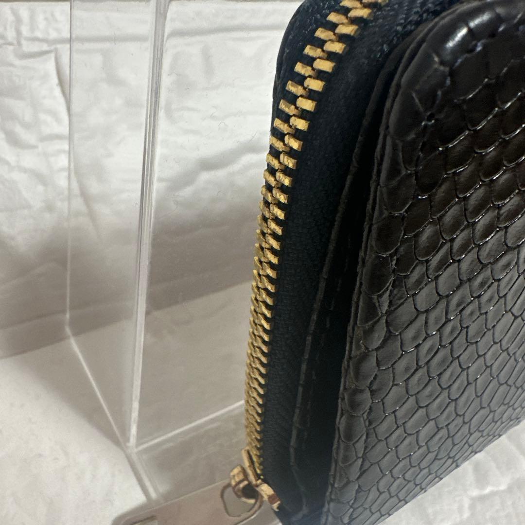 A.P.C. ブラック レザー 二つ折り財布