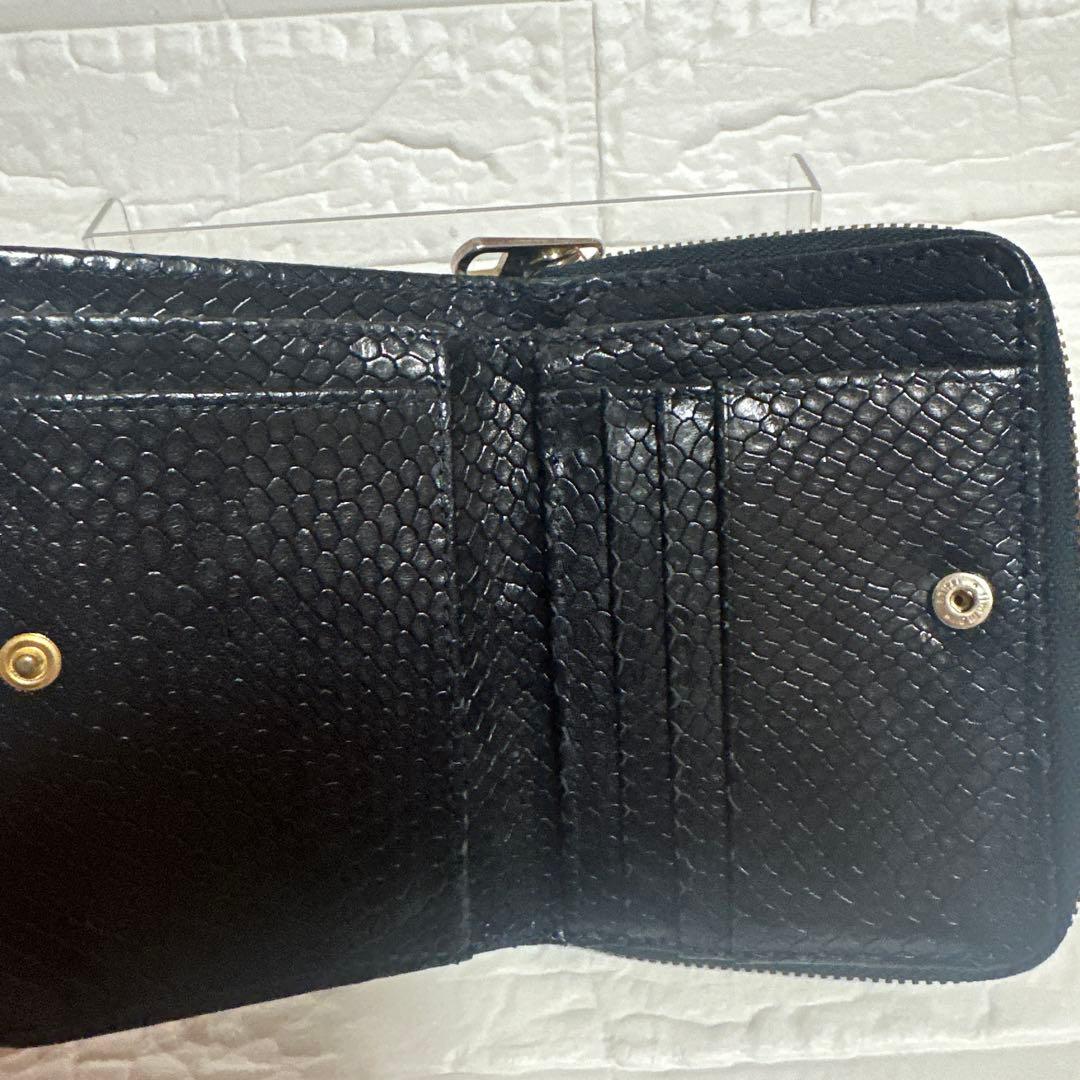 A.P.C. ブラック レザー 二つ折り財布