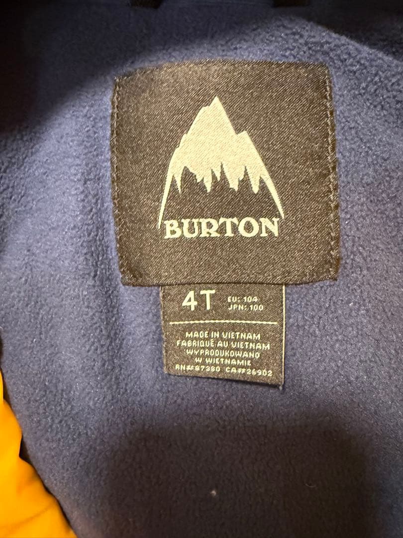 BURTON 子ども用スノーボードウェア 4T