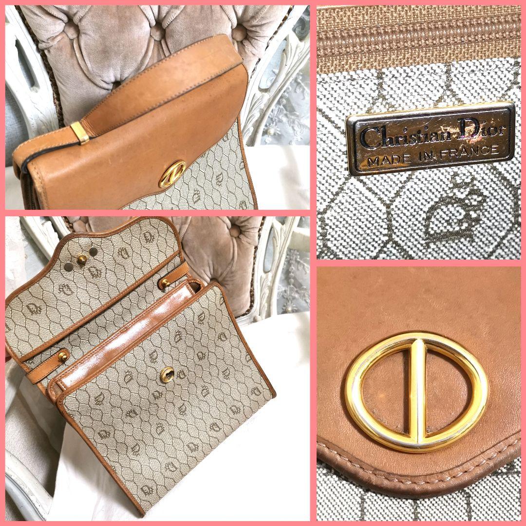 【良品】Diorディオール ワンハンドルバッグ ハンドバッグハニカム柄 鑑定済!