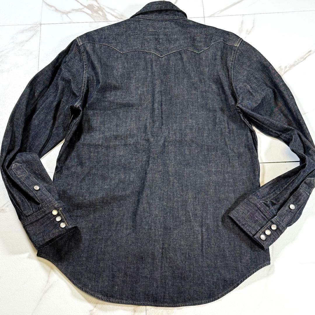 【極美品/M】RRL ダブルアールエル デニムシャツ ジャケット グレー系