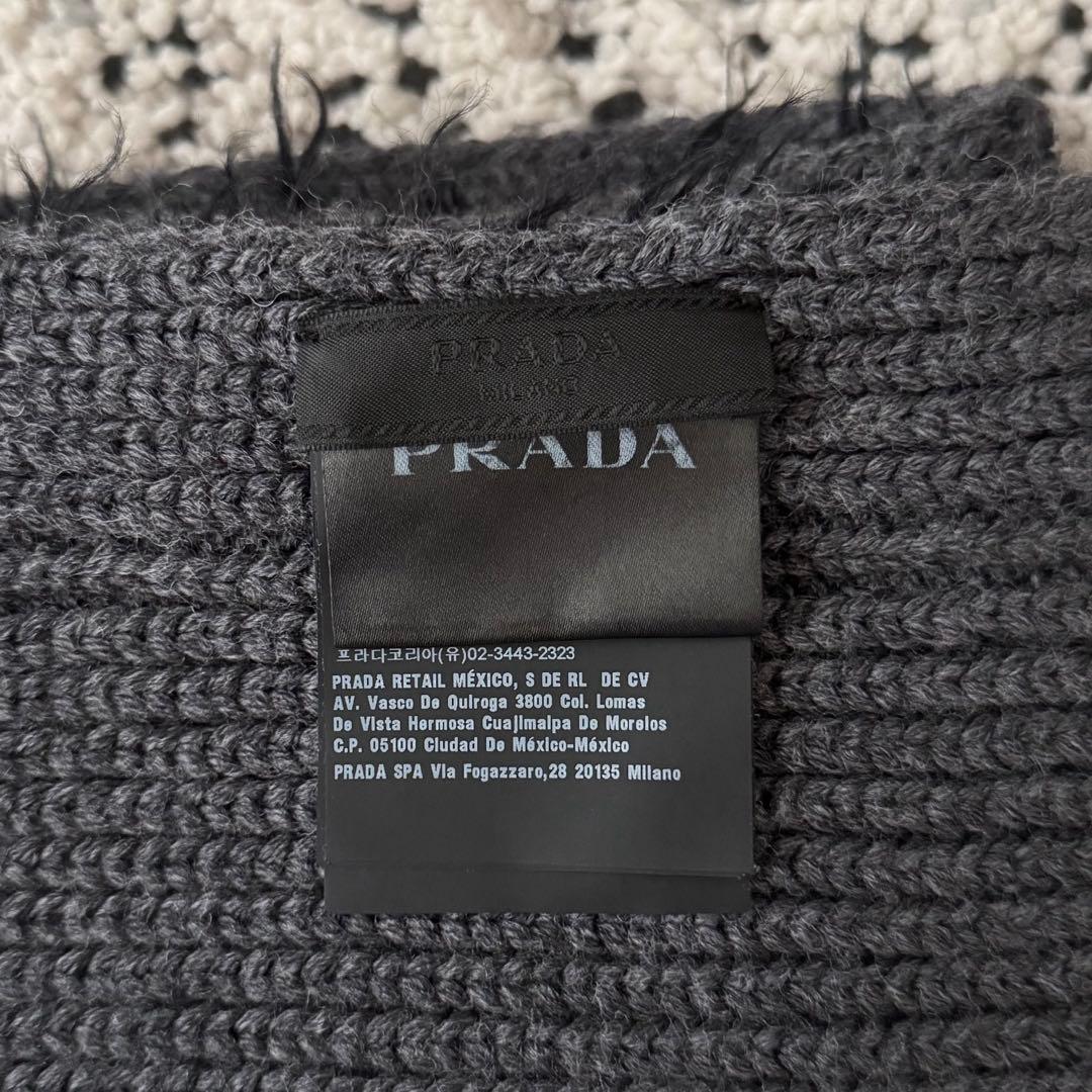 小物 PRADA, 19FW FRINGE MOHAIR MUFFLER
