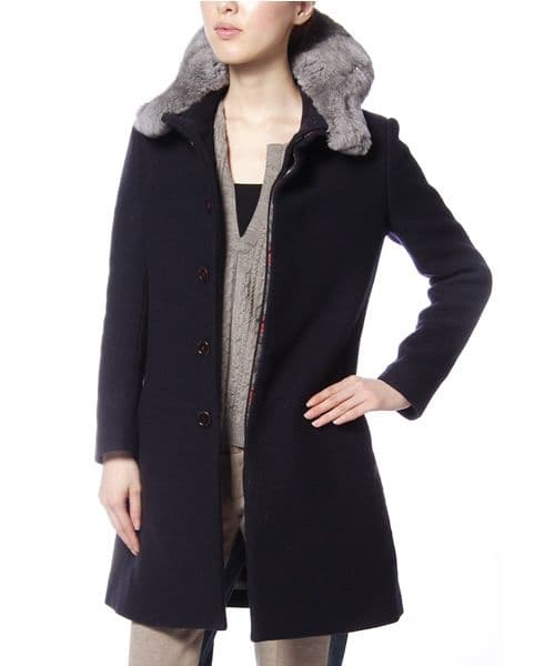 11AW アンダーカバー ファー ウール ステンカラー コート 1 裏地 花柄