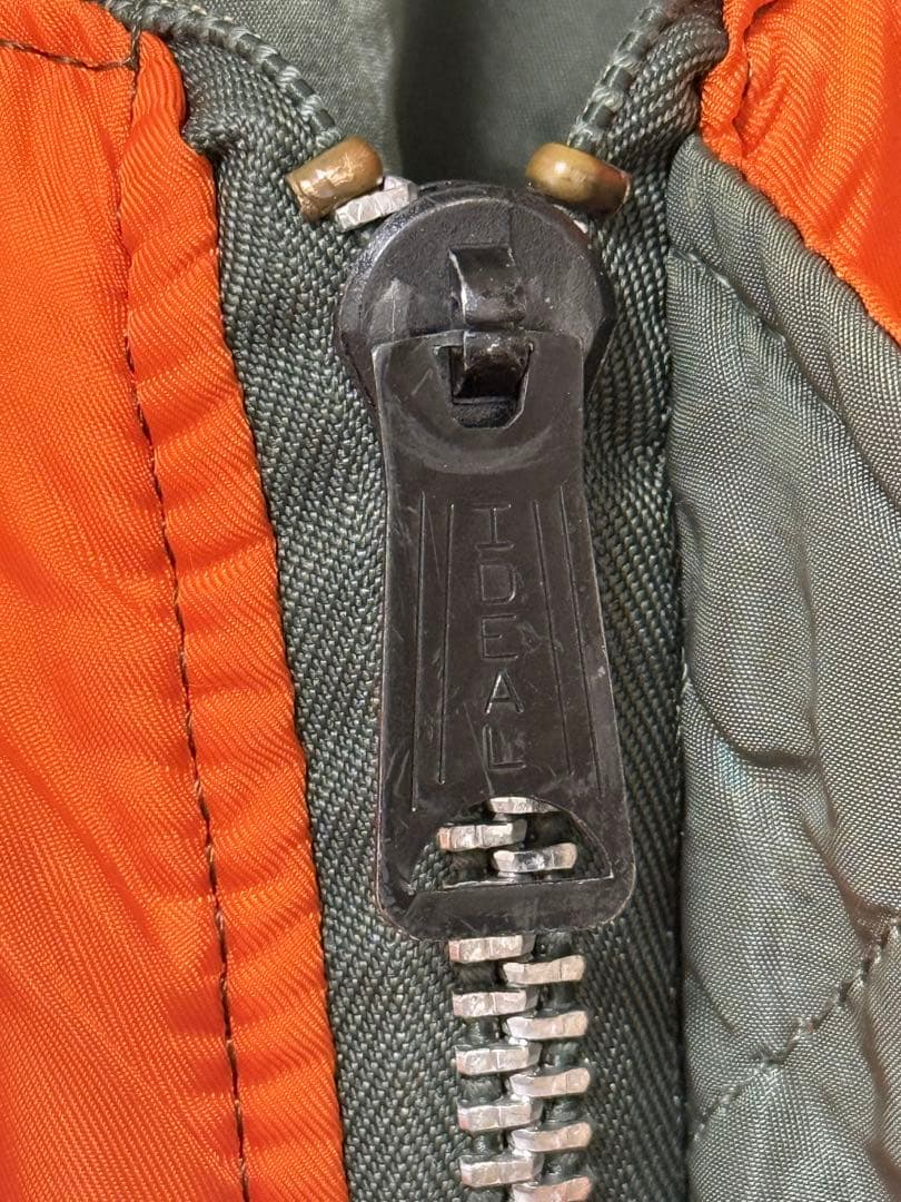 80sUSA製ALPHAアルファMA-1 フライトジャケット Lセージグリーン