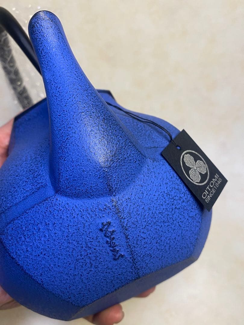 南部鉄器 及富　みやび　青　1L 受注生産品