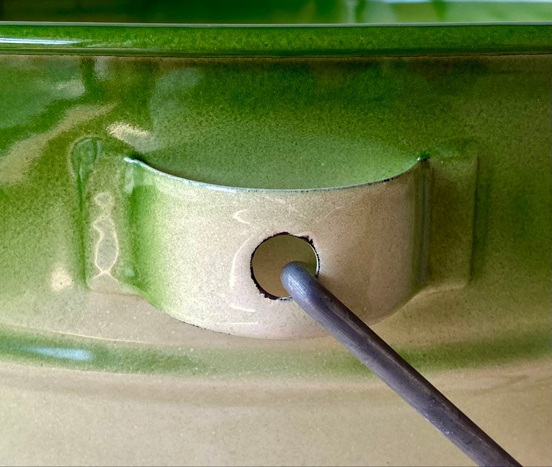 ☘️イマン imane ☘️ イヴ　ホーロー製蓋付き特大バケツ　ストッカー　美品❣️