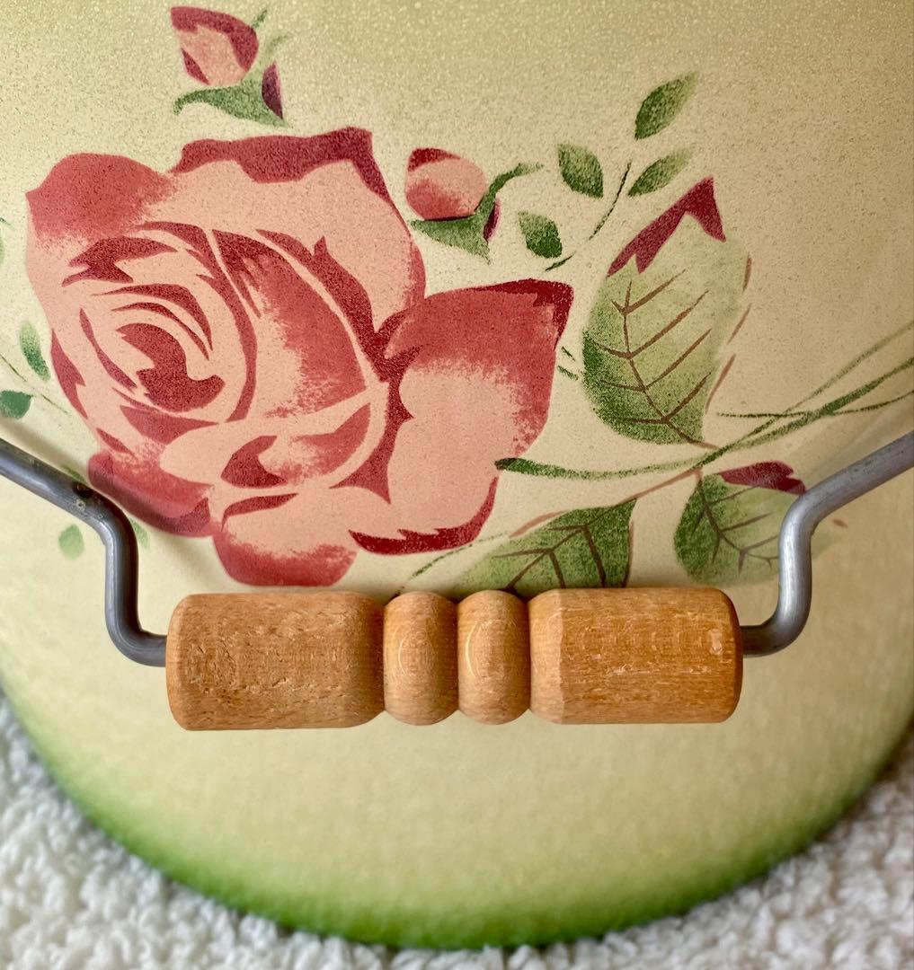 ☘️イマン imane ☘️ イヴ　ホーロー製蓋付き特大バケツ　ストッカー　美品❣️