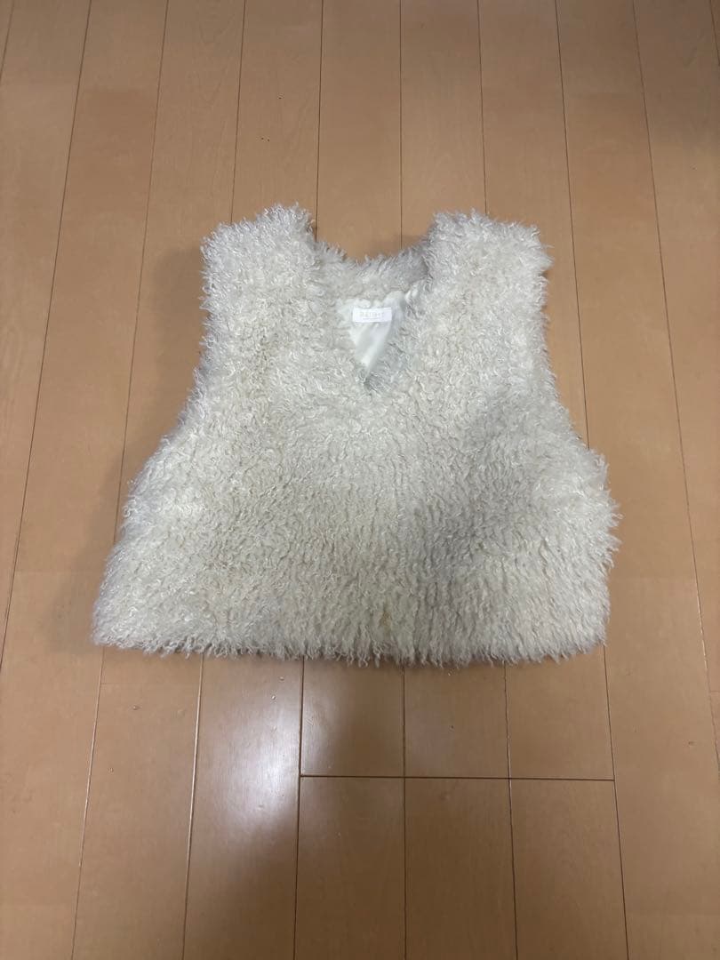 トゥモローランド　ボールジィ プードルファーVネックベスト ジレ36