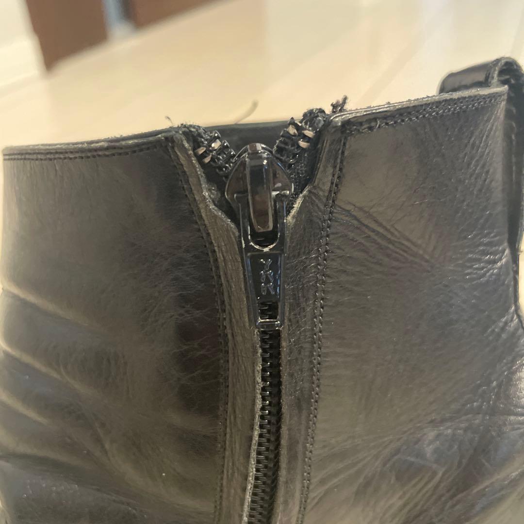 Dior homme ブラックレザー ヒールブーツ 41