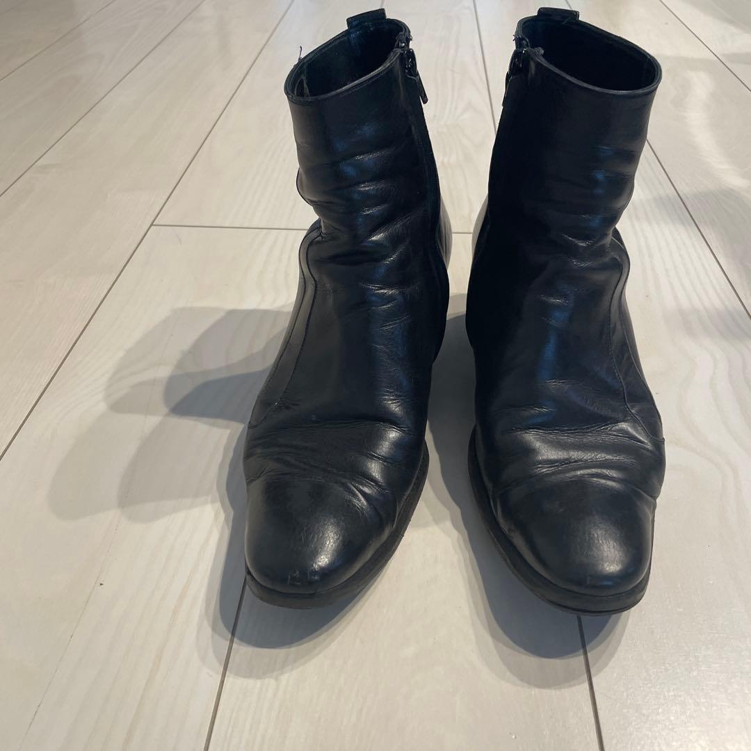 Dior homme ブラックレザー ヒールブーツ 41