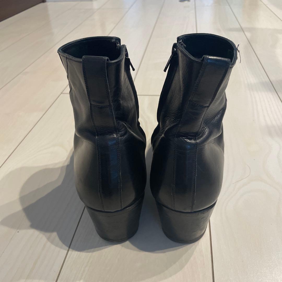 Dior homme ブラックレザー ヒールブーツ 41
