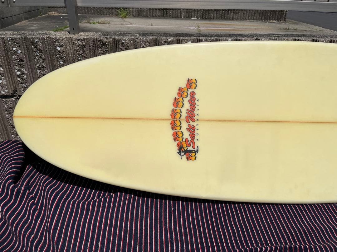 Salt Water ロングボード フラワー柄 クリーム色