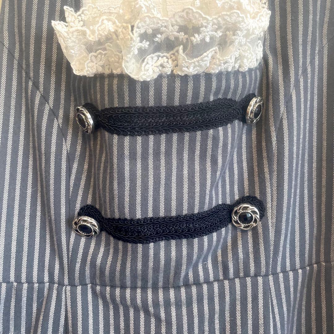 putumayo ジャンスカ　スカート　黒　ストライプ