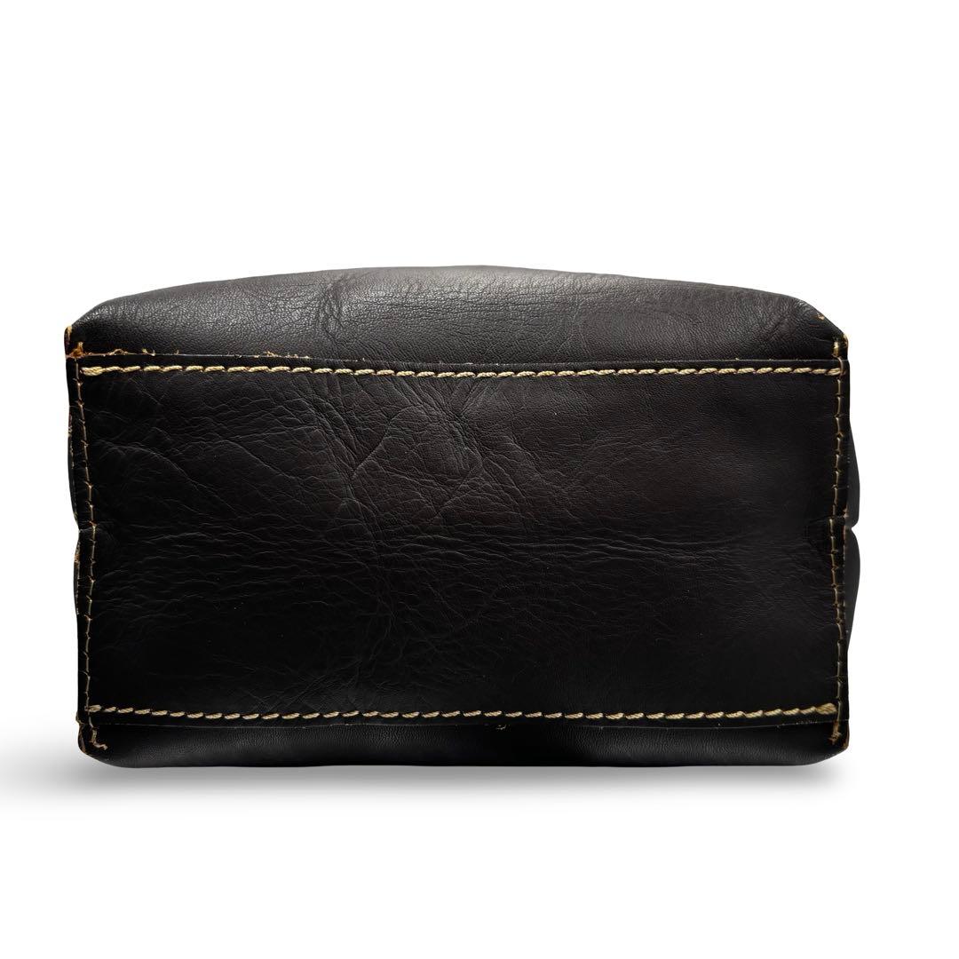 【良品】ツモリチサト　トートバッグ　オールレザー　ブラウン　手提げ　大容量