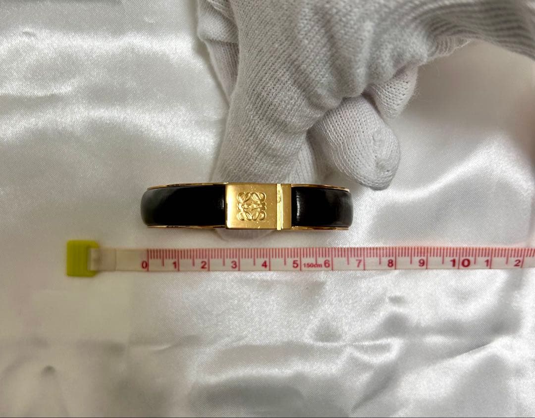 ◆美品 LOEWE ロエベ バングル ブレスレット レザー ロゴ