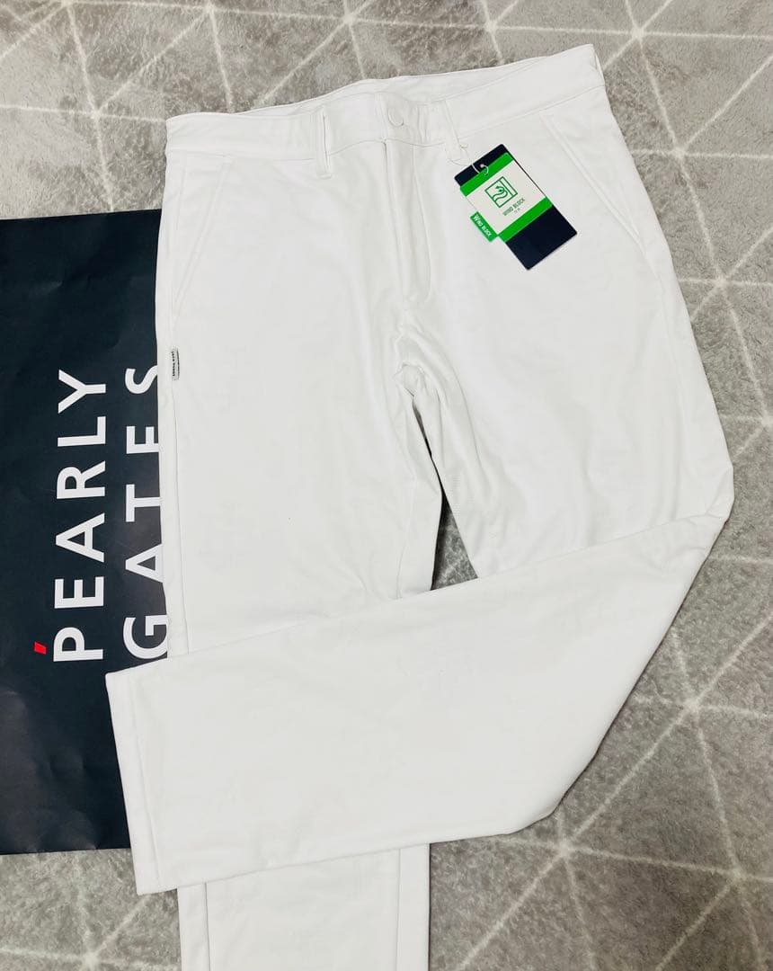 新品 ジャックバニー ピンソニック裏フリース 防風テーパードパンツ(4)M/白