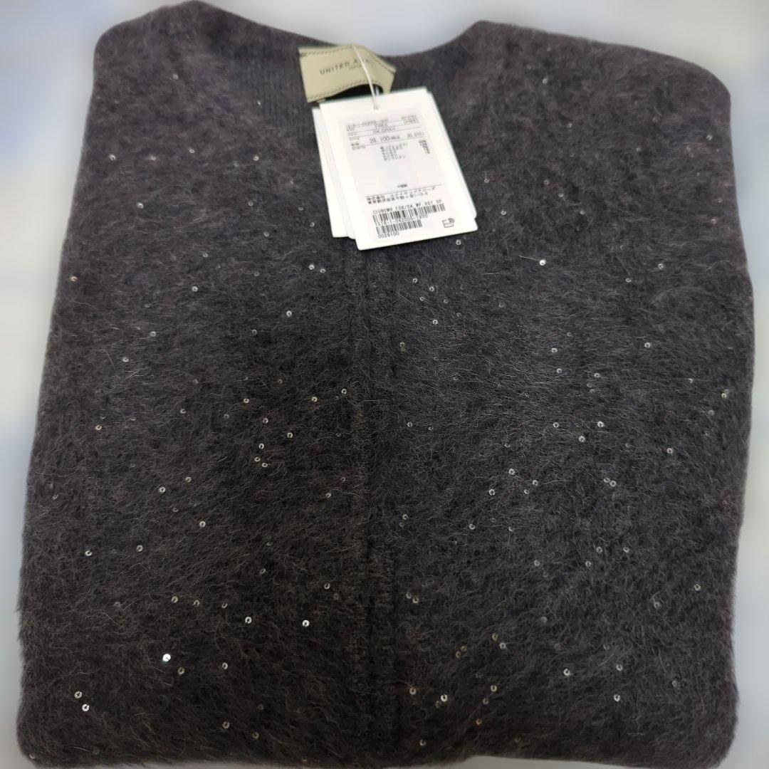 ユナイテッドアローズフォックスカシミヤ スパンコール ジップ ベスト