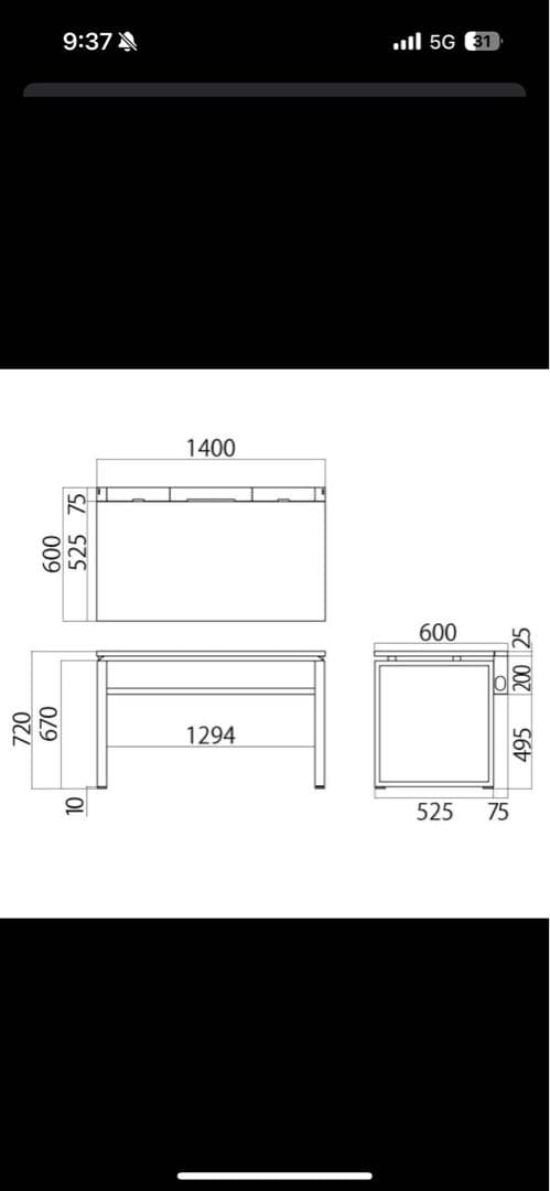 Ceha プレノデスクシステム 平机 引出し無し オーク天板
