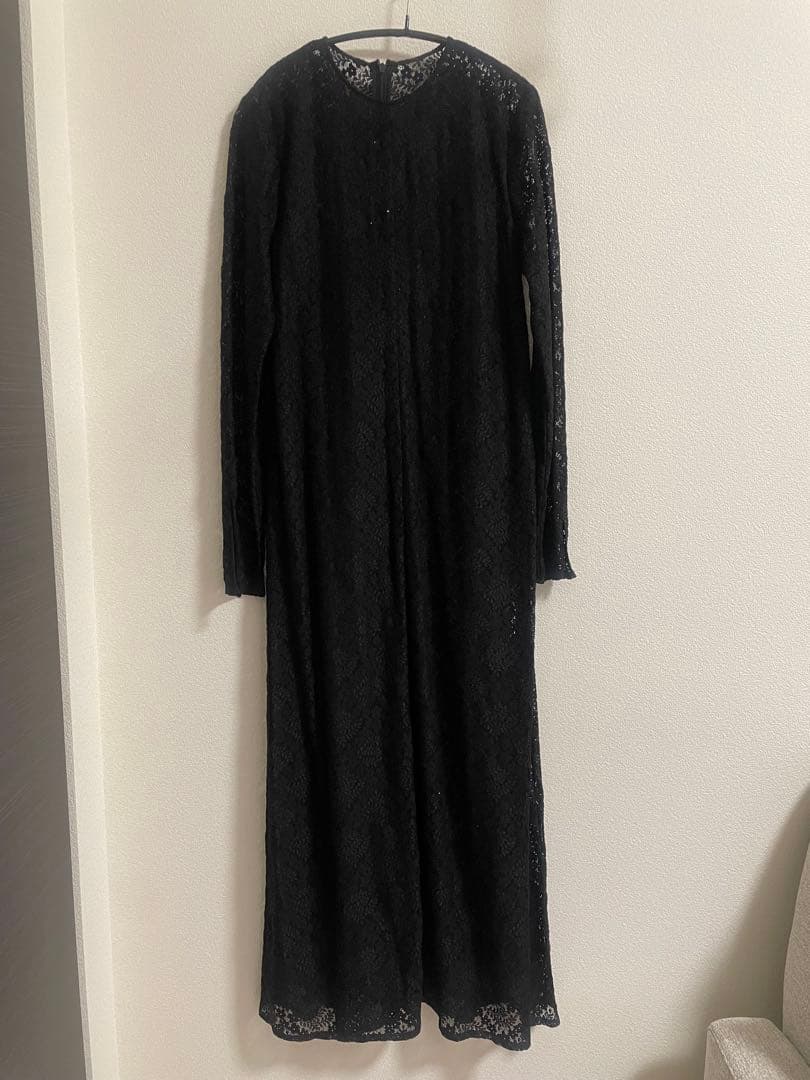 ◆VERMEIL par iena◆レースドレス ブラック フリーサイズ