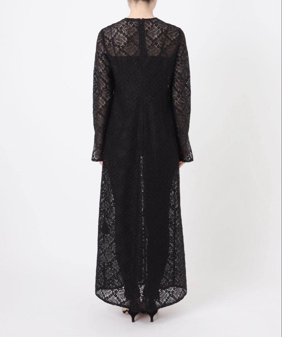◆VERMEIL par iena◆レースドレス ブラック フリーサイズ