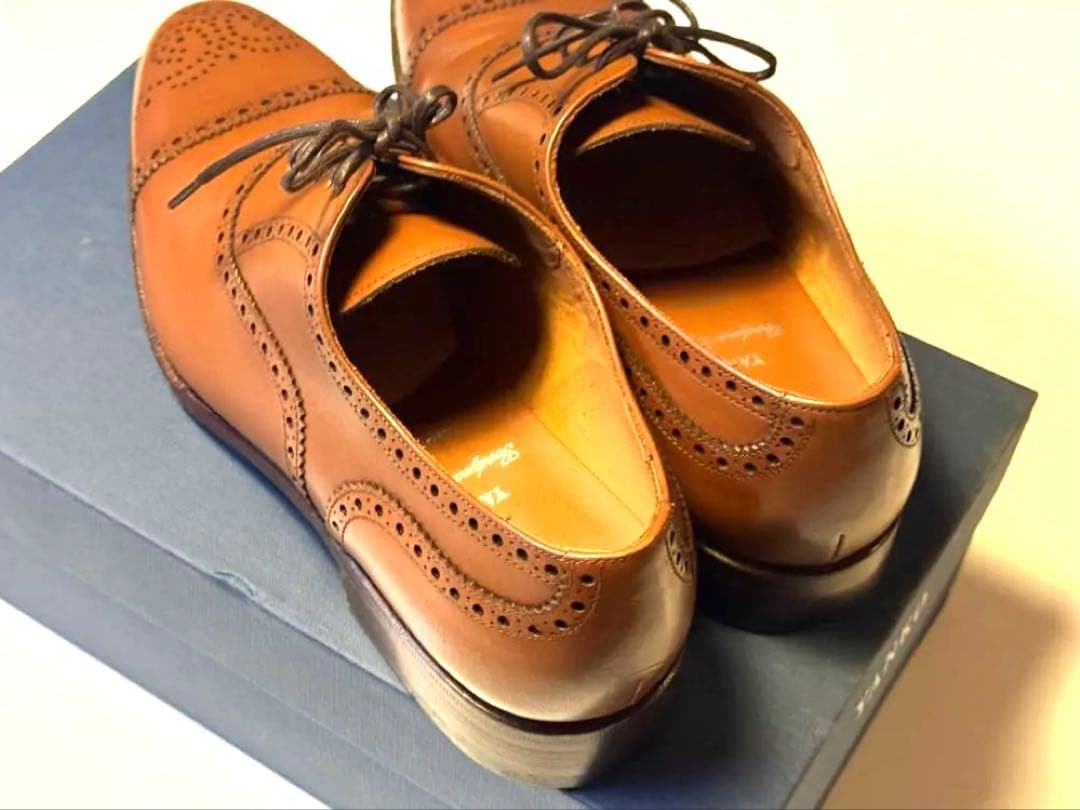 【新品未使用】YANKO ブラウン ウィングチップ シューズ