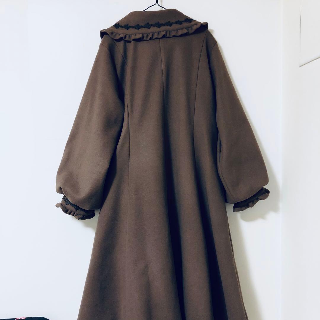 未使用品 青木美沙子 しまむら ロングコート ブラウン 3Lサイズ
