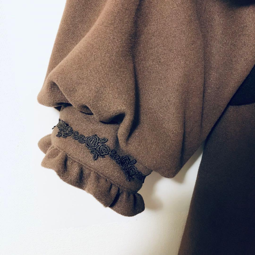 未使用品 青木美沙子 しまむら ロングコート ブラウン 3Lサイズ