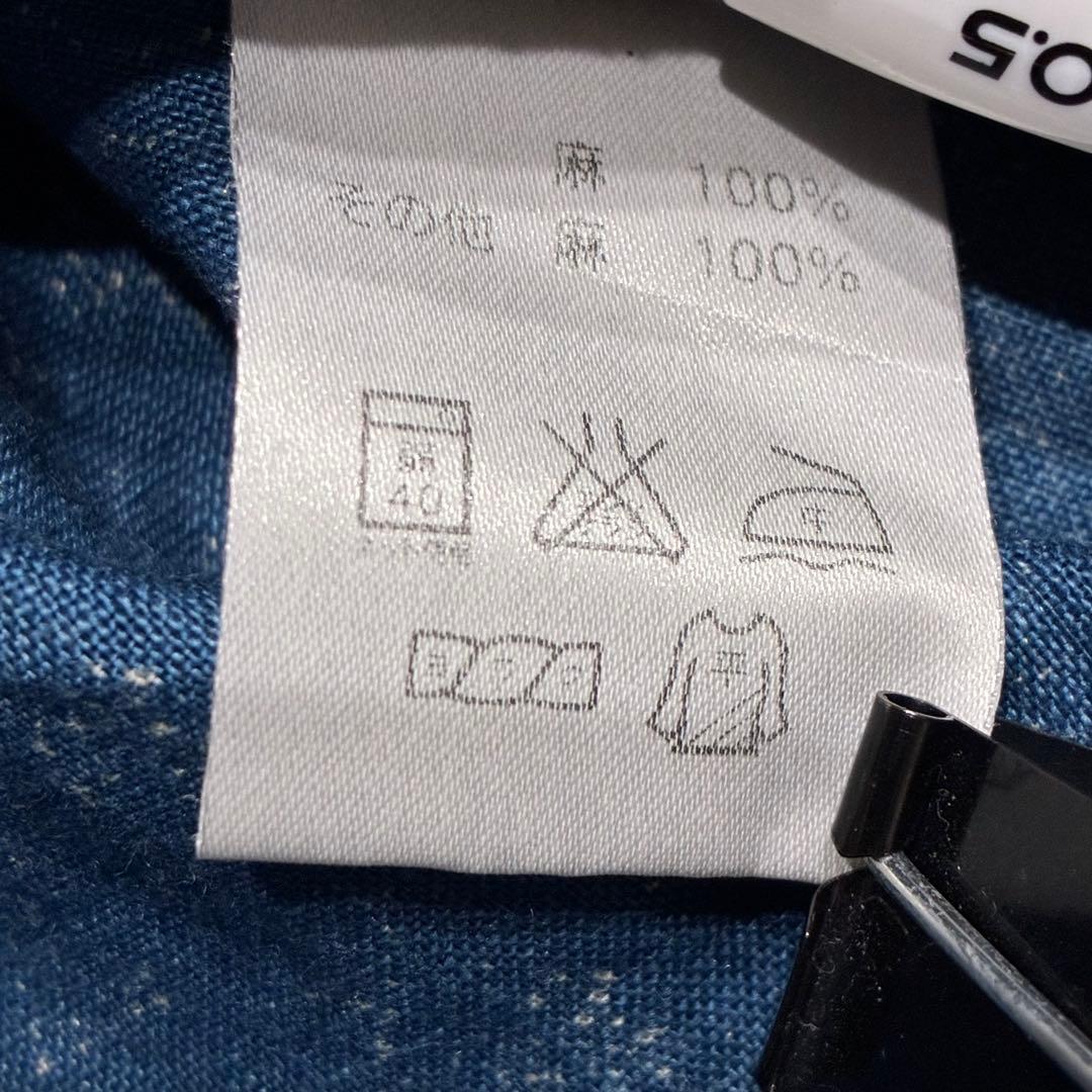 キャピタル パッチワーク インディゴリネン ペザントワンピース 1