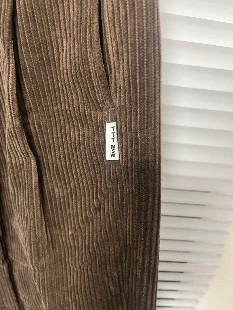 TTT MSW Corduroy 2 tuck pants（BROWN）