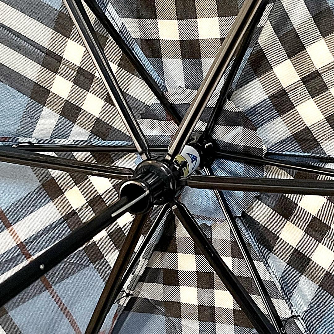 美品　Burberry バーバーリー ノバチェック 折り畳み傘 ブルー 青