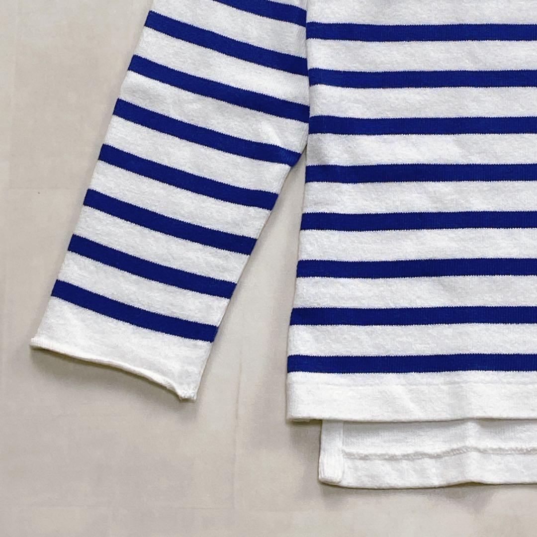 マディソンブルー ボーダー　ロンT バスクシャツ カットソー スリット