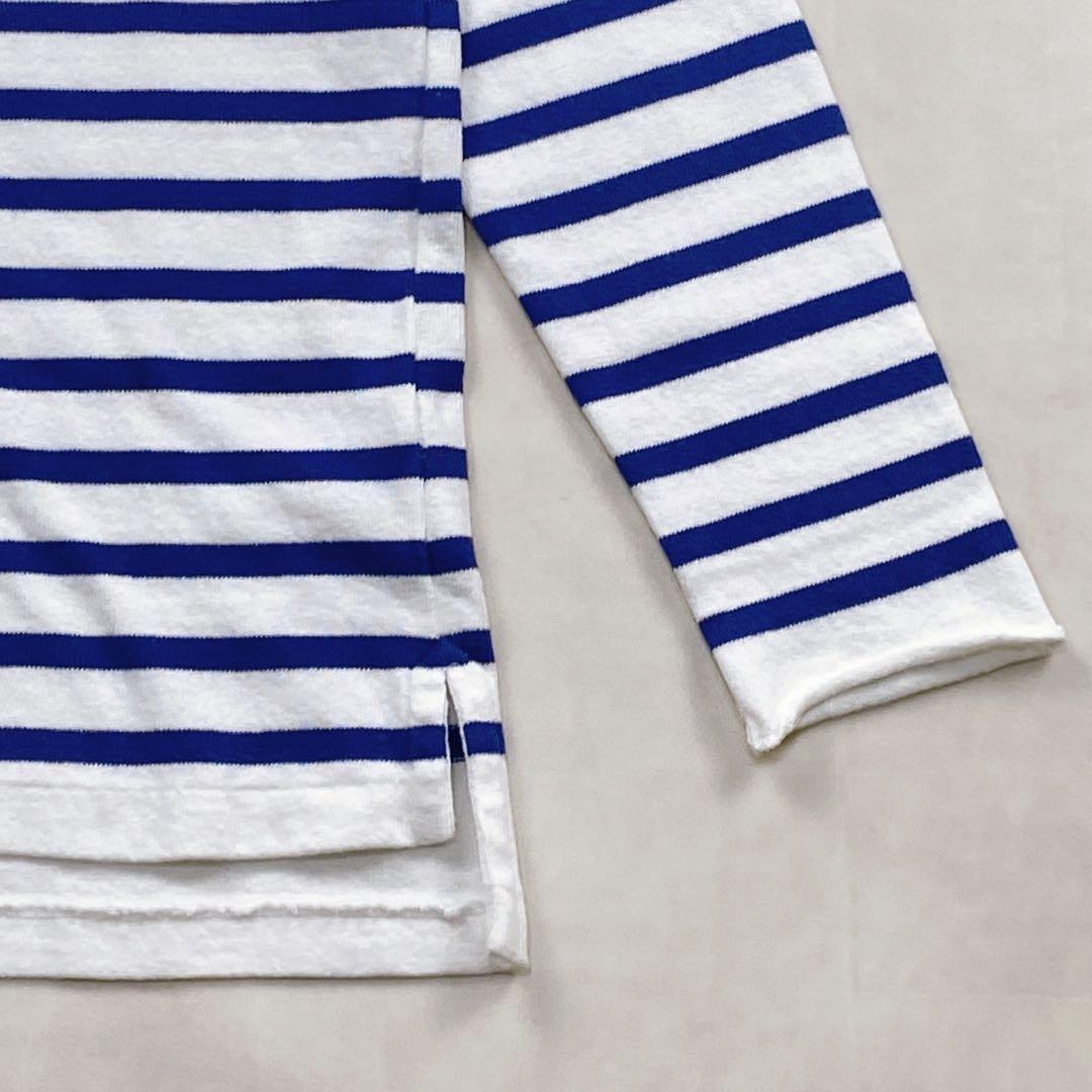 マディソンブルー ボーダー　ロンT バスクシャツ カットソー スリット