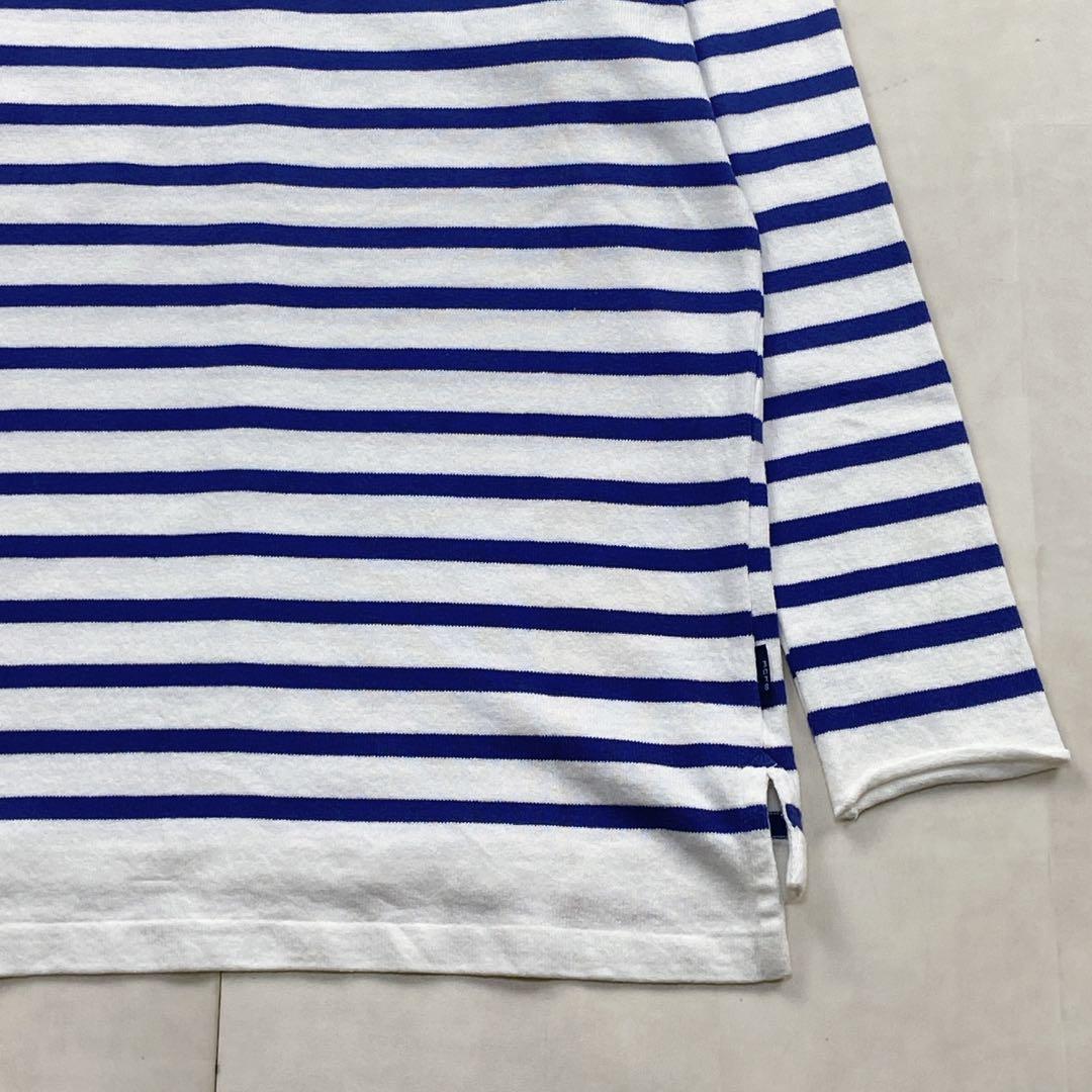 マディソンブルー ボーダー　ロンT バスクシャツ カットソー スリット
