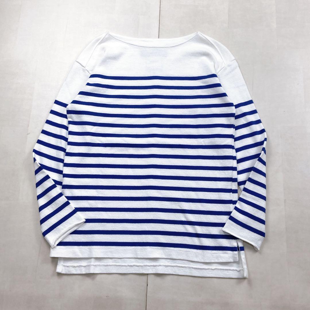 マディソンブルー ボーダー　ロンT バスクシャツ カットソー スリット