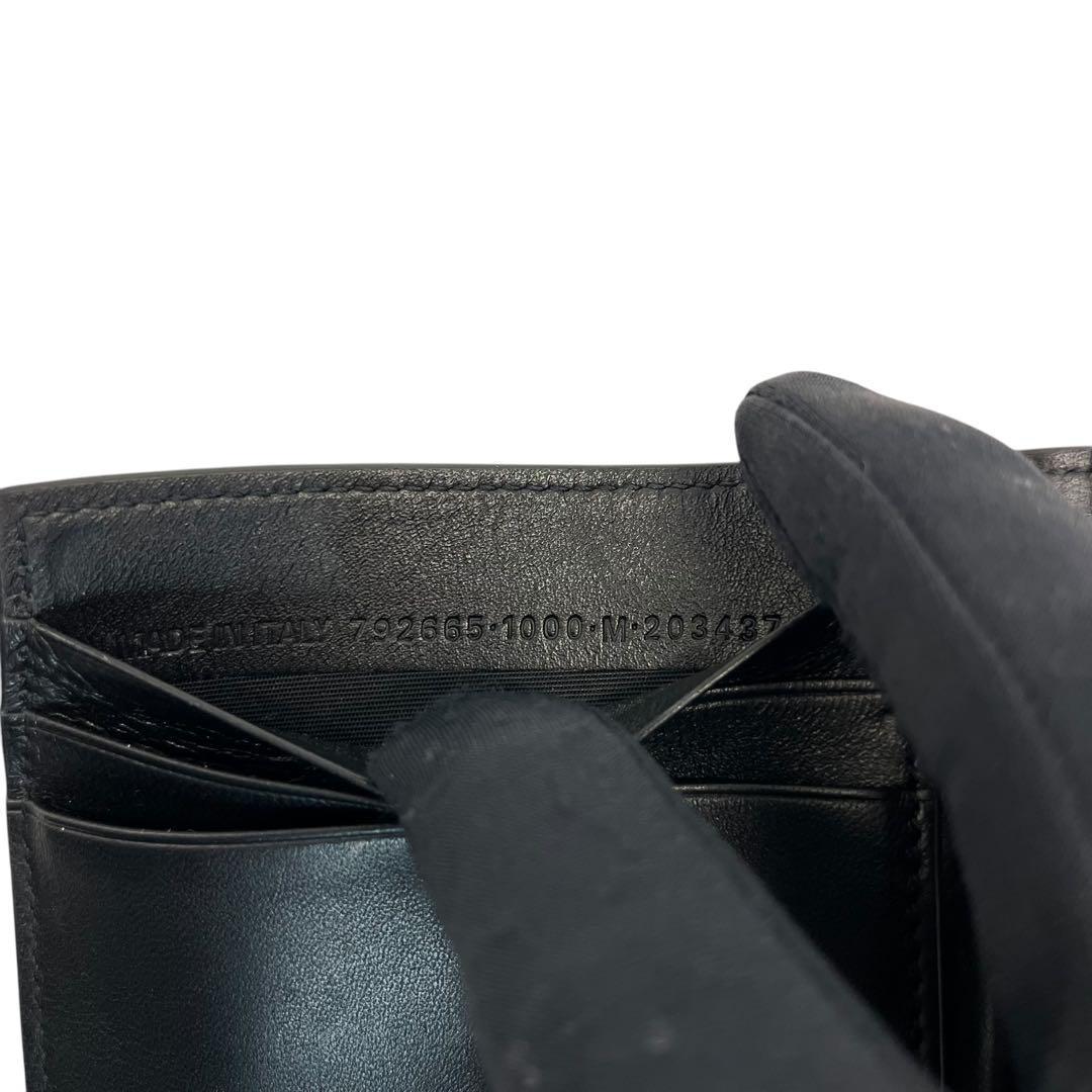 激レア✨バレンシアガ マネークリップ 札入れ シボ革 BBロゴ ブラック 黒